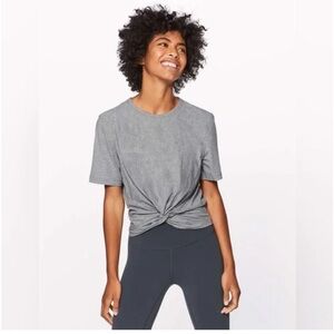 lululemon athletica Gray Twist Front Tee